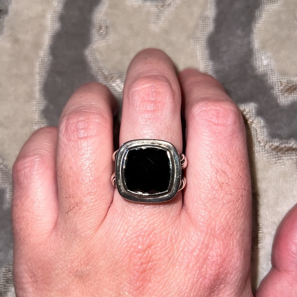 David Yurman Sterling Silver 11mm Black Albion Ring